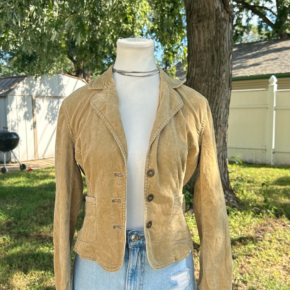 DKNY Tan Women's Corduroy Blazer